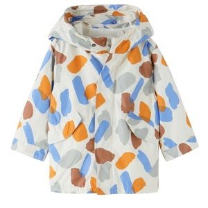 Zara abstract hooded raincoat 2-3 in excellent condition
